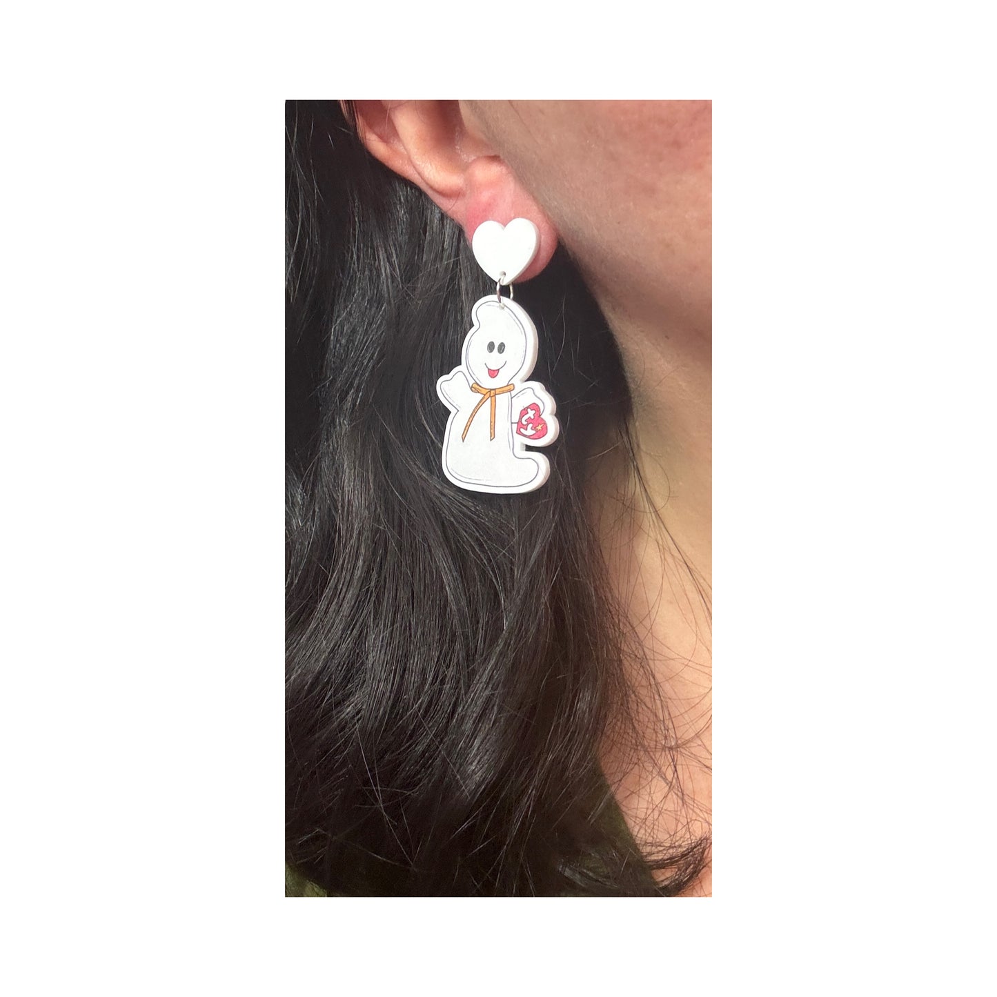 Ghost Bean Pal Drop Earrings