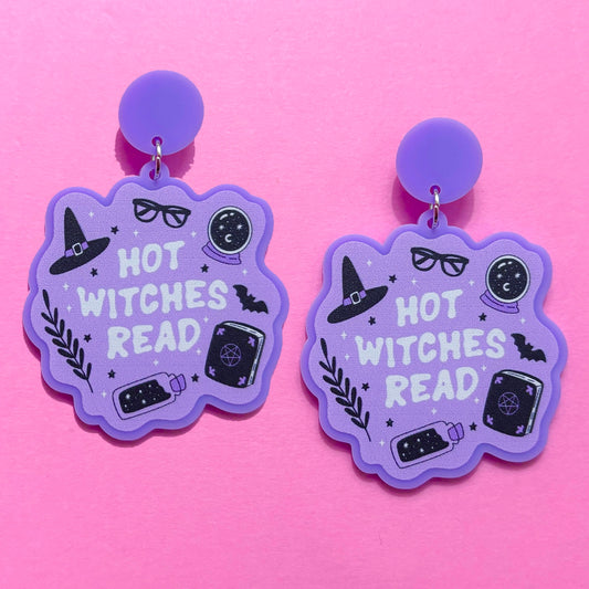 Hot Witches Read Drop Earrings