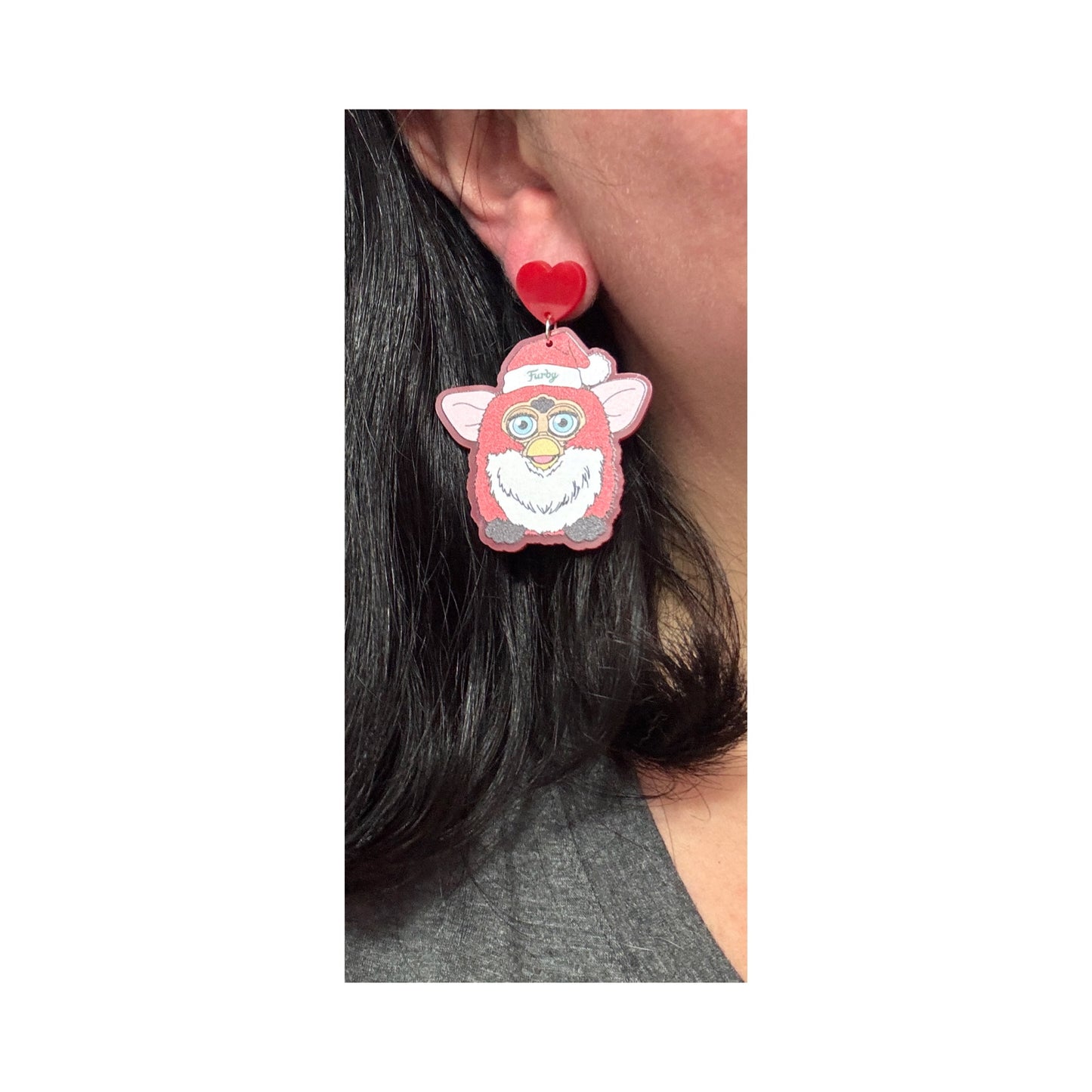 Santa Furbaby Drop Earrings