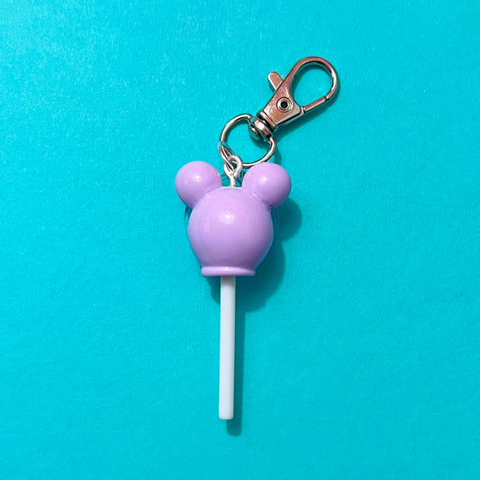 Pastel Lavender Mouse Lollipop Bag Charm/Keychain
