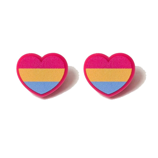 Pansexual Pride Post Earrings