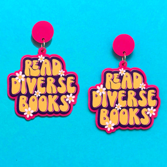 Read Diverse Books Drop Earrings