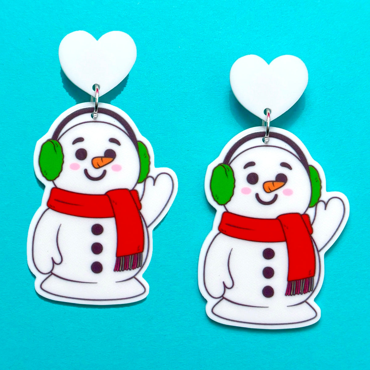 Snowman Cutie Drop Earrings