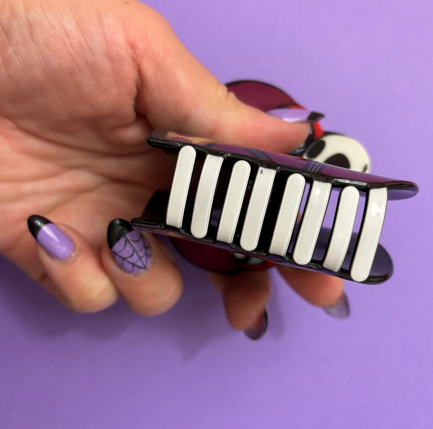 Jack & Sally Heart Hair Claw Clip