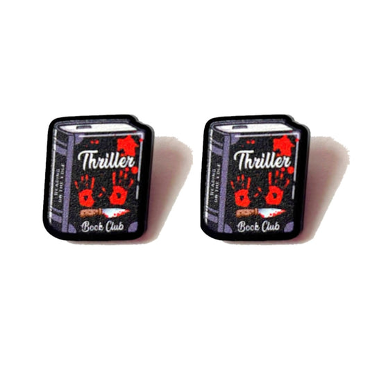 Thriller Book Club Post Earrings