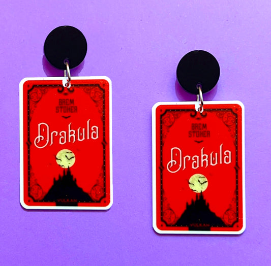 Dracula Book Drop Earrings