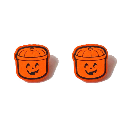 Pumpkin Bucket Post Earrings
