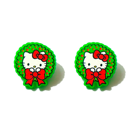 Kitty Wreath Post Earrings