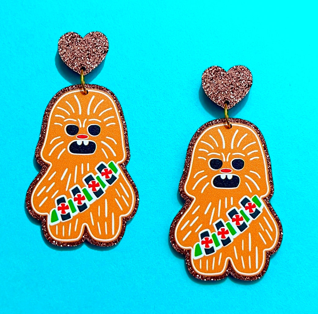Chewy Gingerbread Drop Earrings