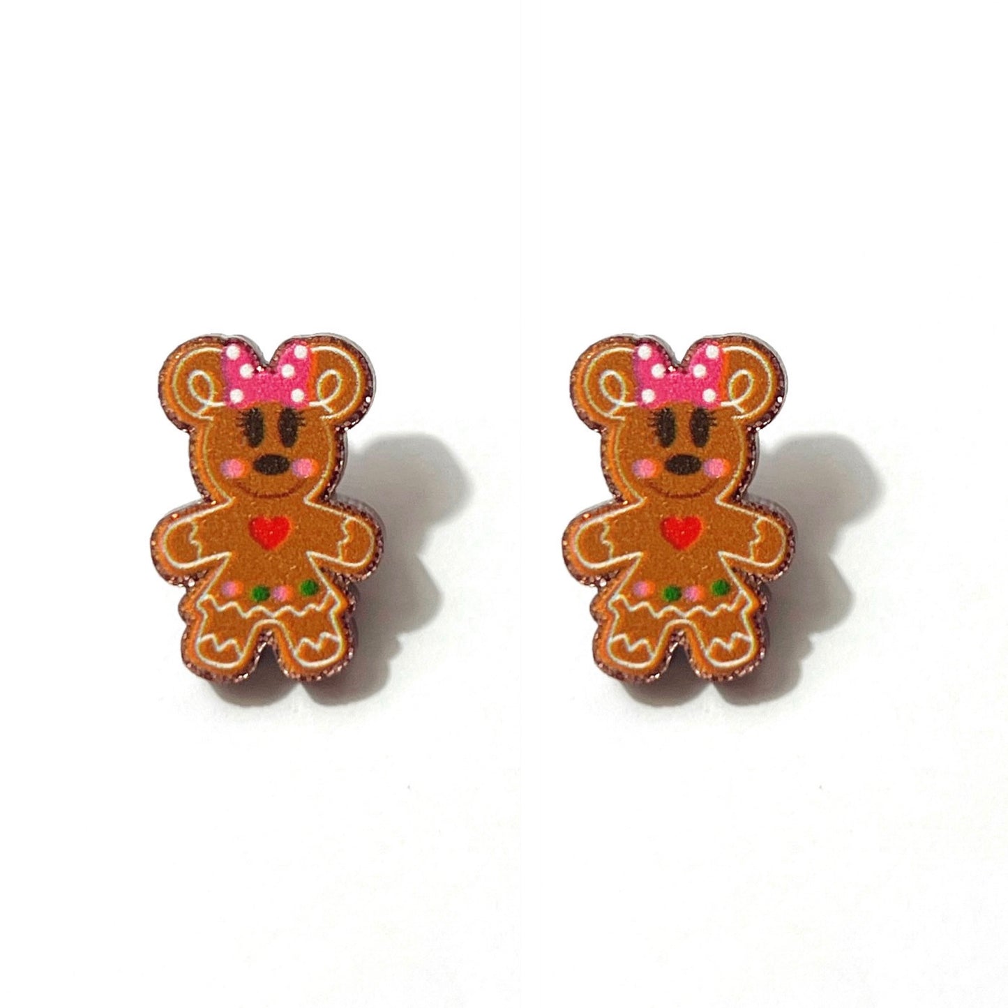 Minnie Gingerbread Post Earrings