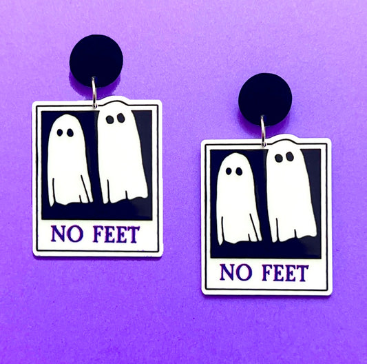 No Feet Beetlejuice Drop Earrings