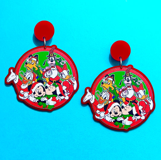 Mouse & Friends Holiday Drop Earrings