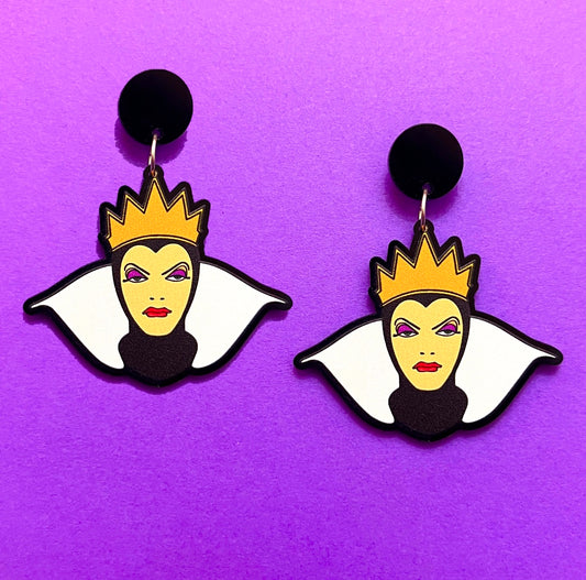 Evil Queen Acrylic Drop Earrings