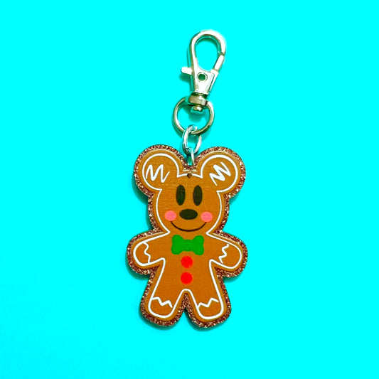 Mouse Gingerbread Bag Charm or Keychain