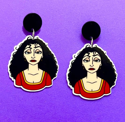 Mother Gothel Acrylic Drop Earrings
