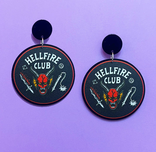 Hellfire Club Acrylic Drop Earrings