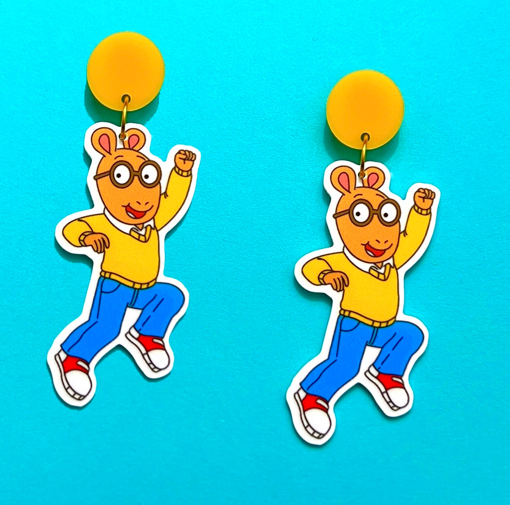 Arthur Inspired Acrylic Drop Earrings