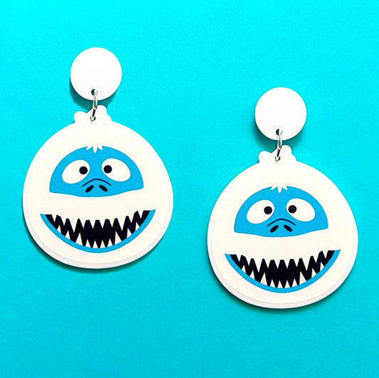 Bumble The Abominable Snow Monster Drop Earrings