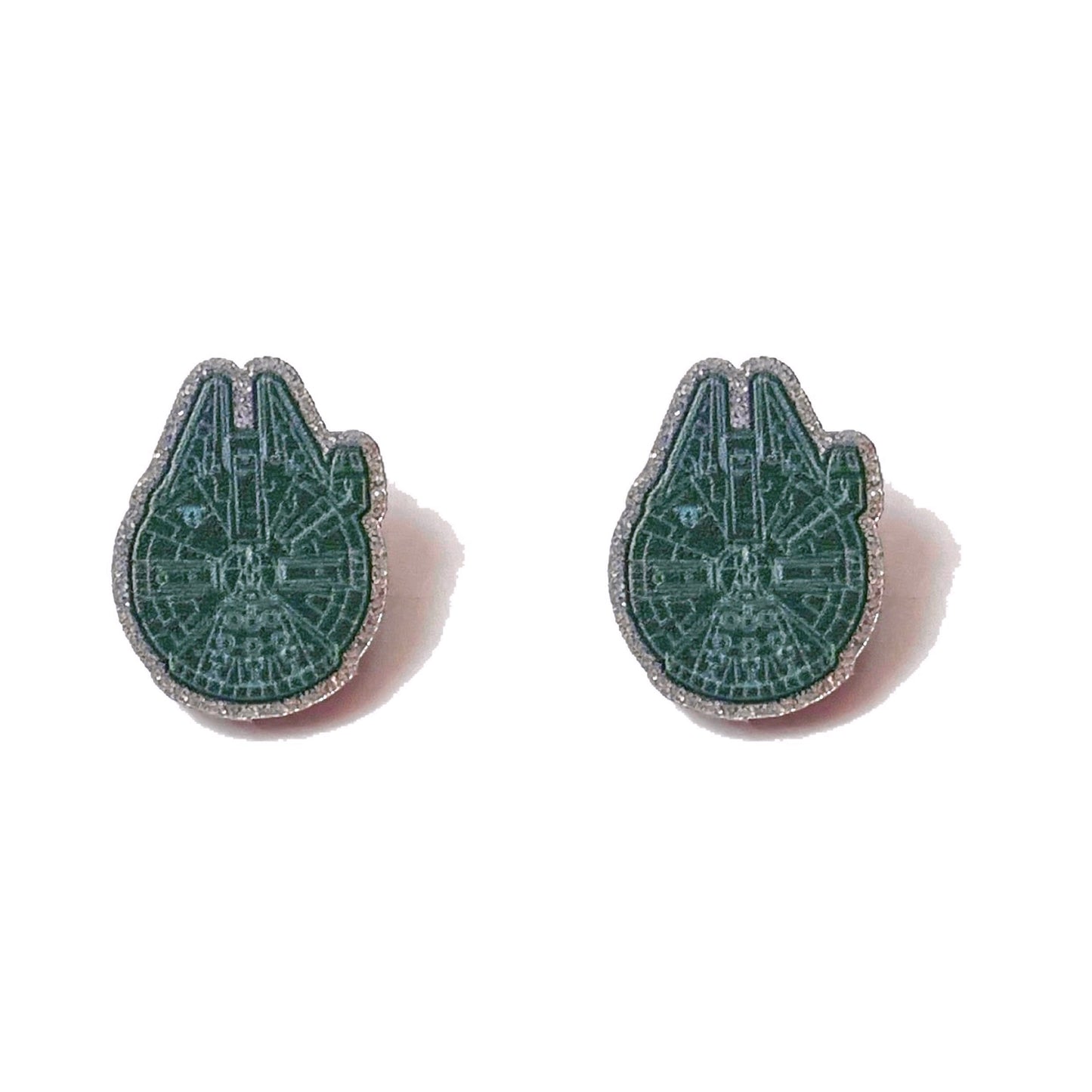 Space Falcon Acrylic Post Earrings