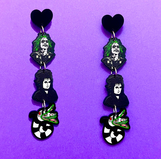 Beetlejuice Tiered Drop Earrings