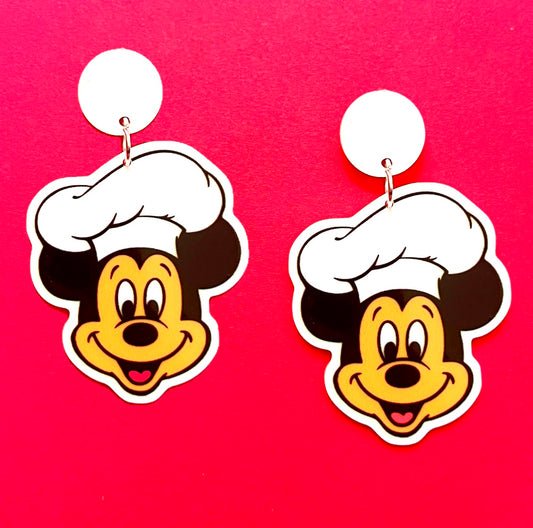 Chef Mouse Drop Earrings