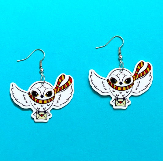 Magic Owl Drop Earrings