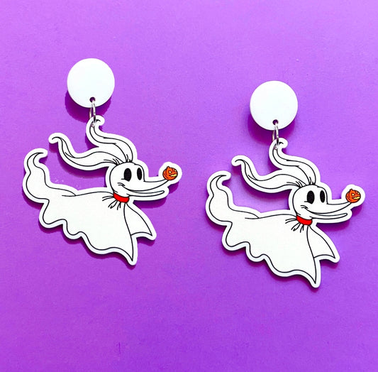 Zero Ghost Dog Drop Earrings