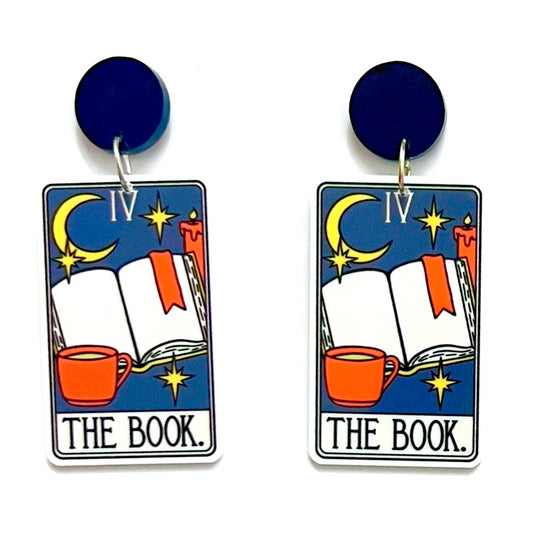 The Book Tarot Card Acrylic Drop Earrings