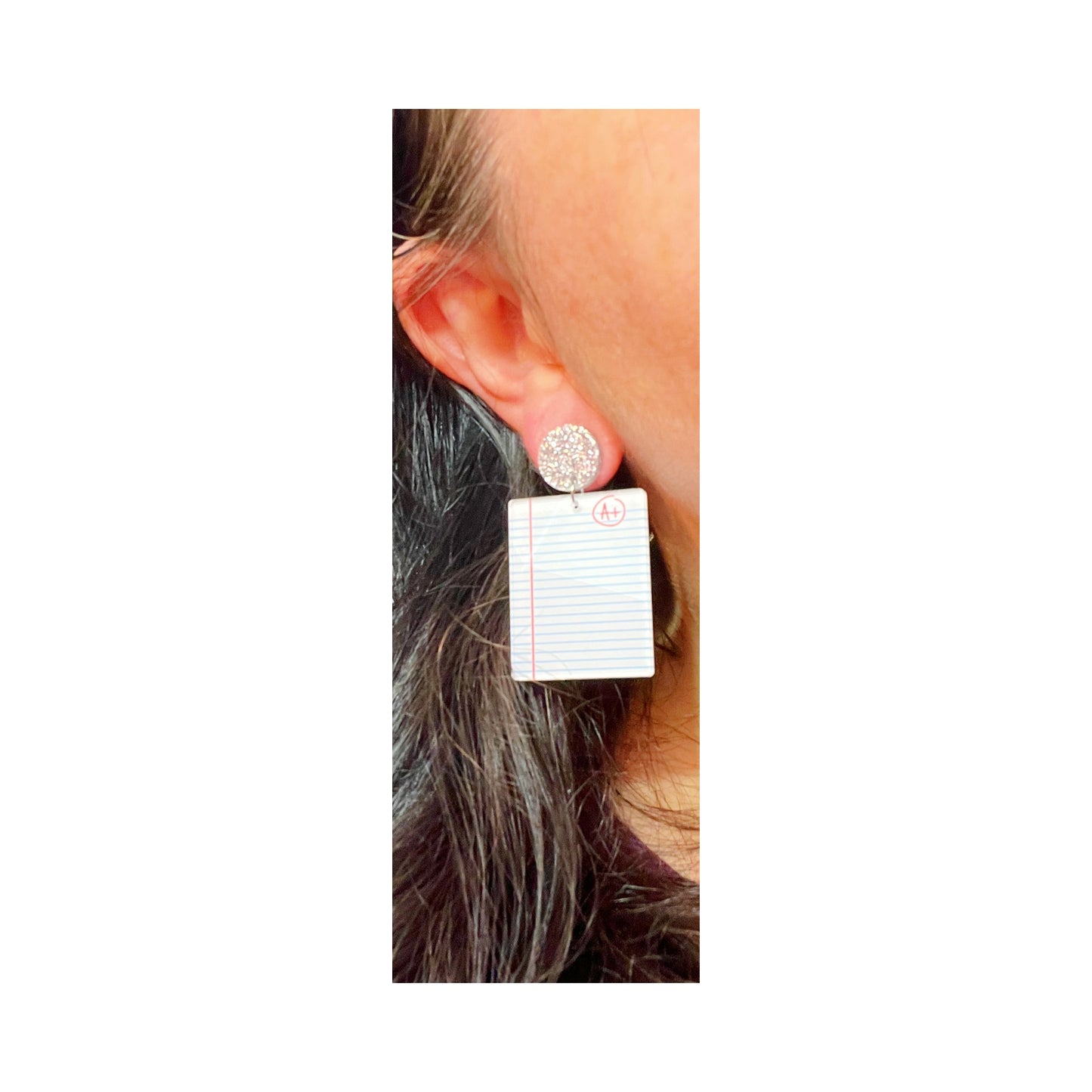 A+ Paper Drop Earrings