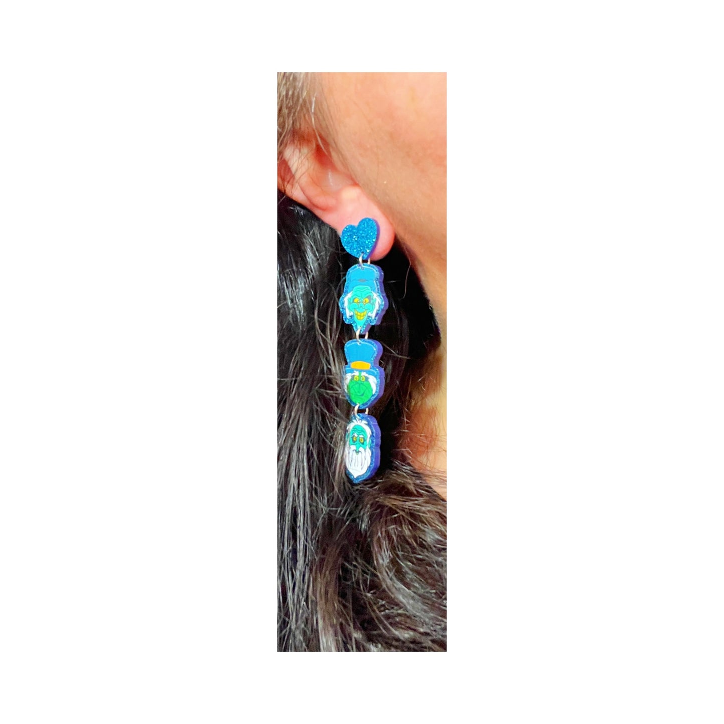 Hitchhiking Ghosts Tiered Acrylic Drop Earrings