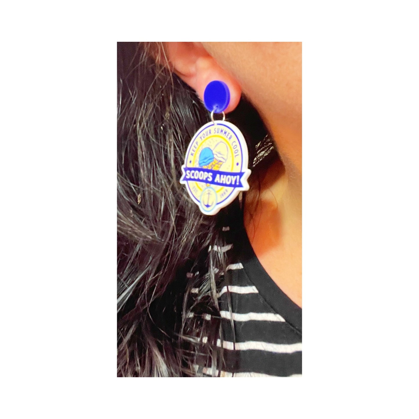Scoops Ahoy! Acrylic Drop Earrings