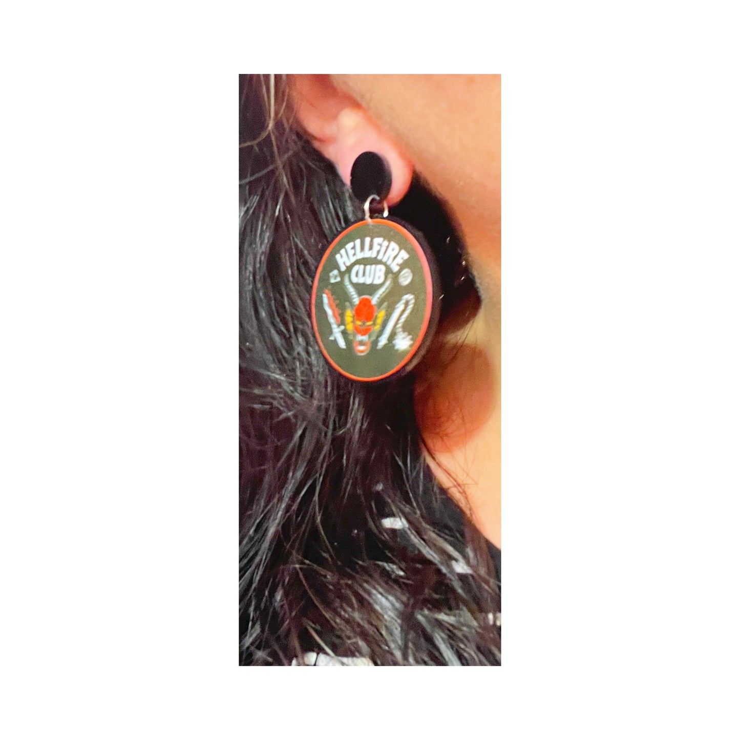 Hellfire Club Acrylic Drop Earrings