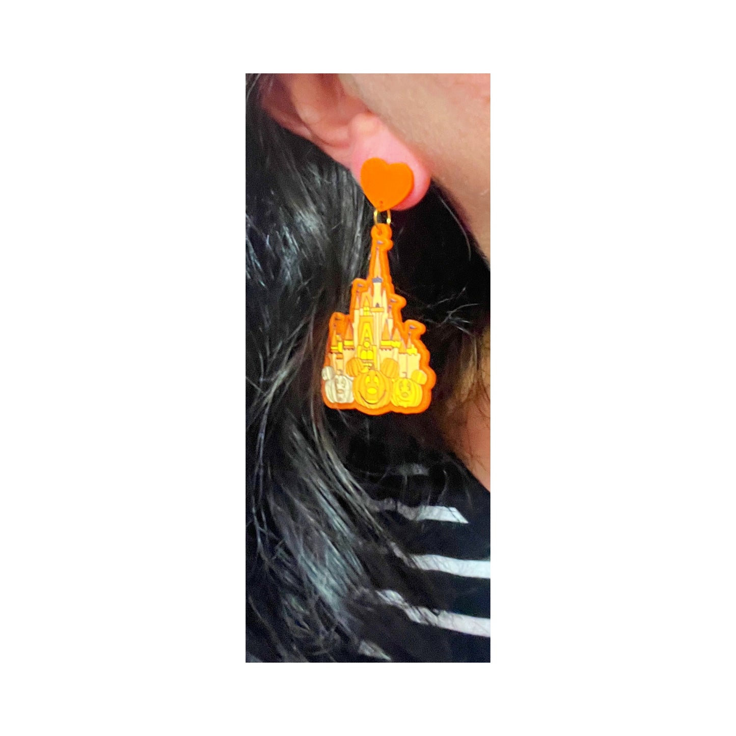 Halloween Castle Drop Earrings