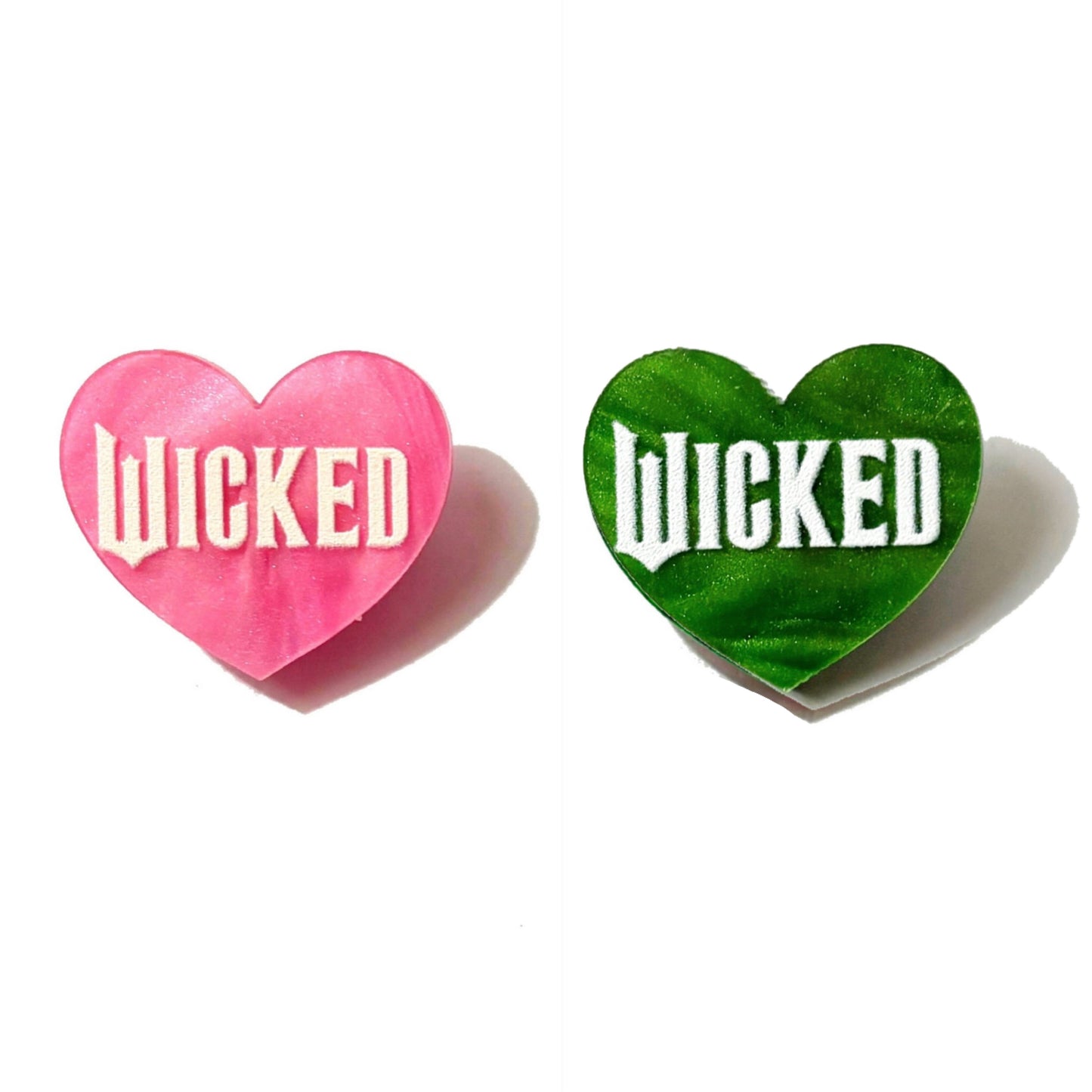 Wicked Heart Marble Post Earrings