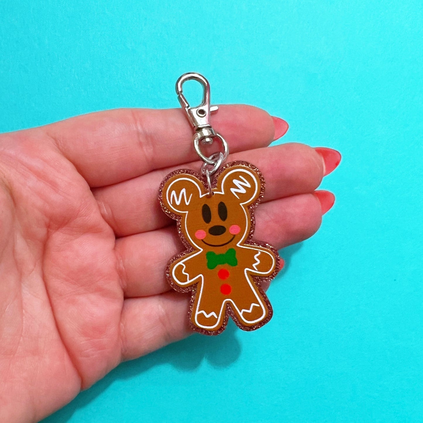 Mouse Gingerbread Bag Charm or Keychain