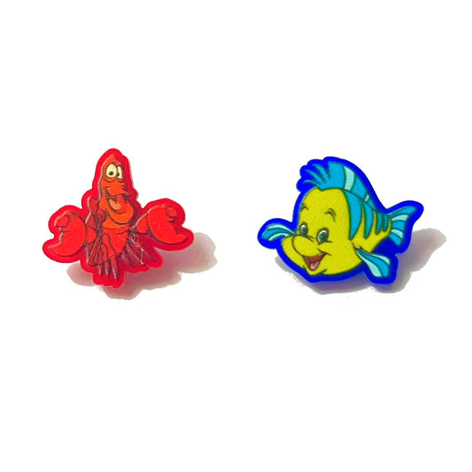 Crab & Guppy Post Earrings