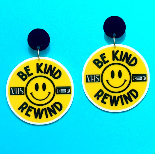 Be Kind Rewind Acrylic Drop Earrings