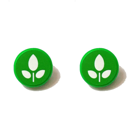 Plant Symbol Acrylic Post Earrings