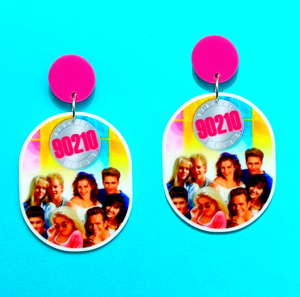 90210 Acrylic Drop Earrings