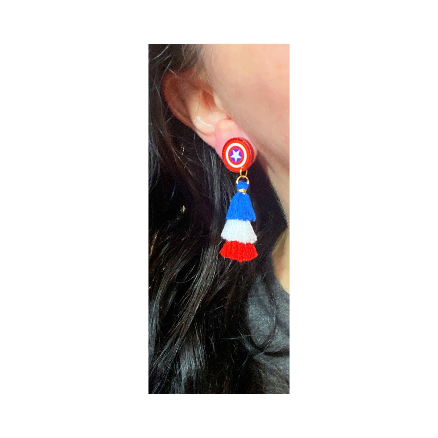 Cap Tassel Drop Earrings
