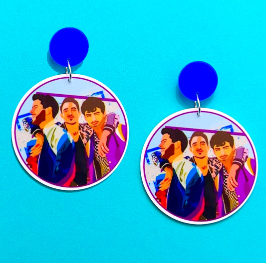 Jonas Brothers Acrylic Drop Earrings