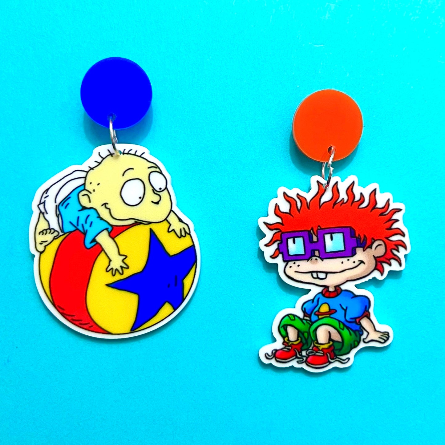 Tommy & Chucky Acrylic Drop Earrings