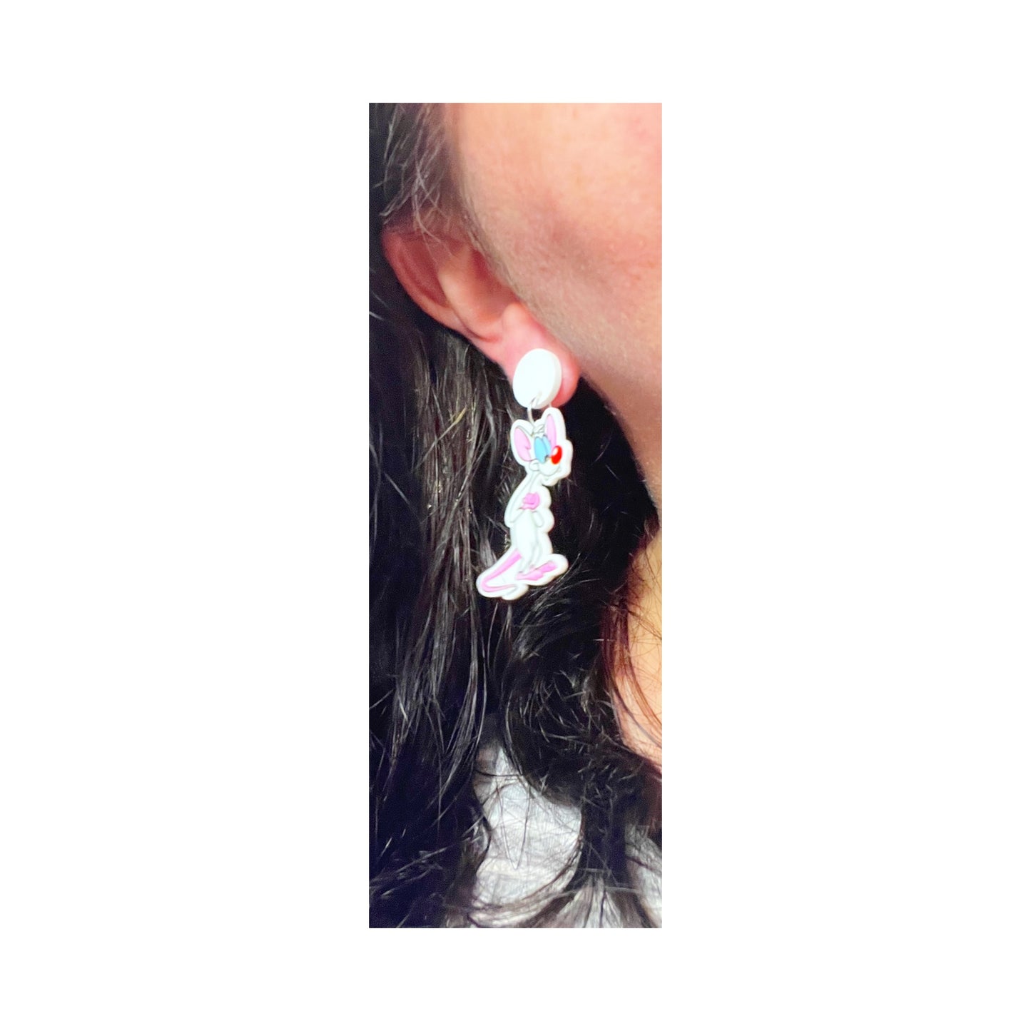 Pinky & The Brain Acrylic Drop Earrings
