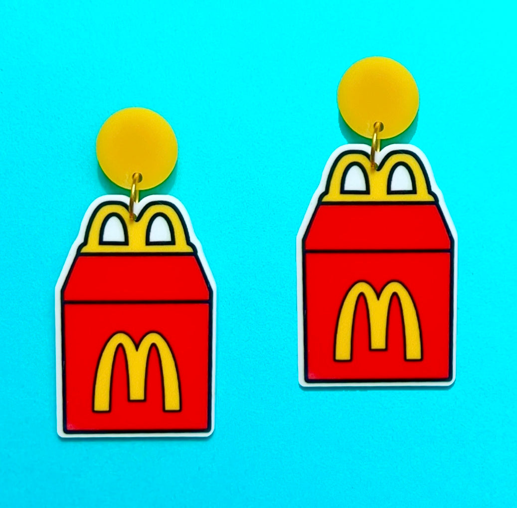 90s Happy Meal Acrylic Drop Earrings