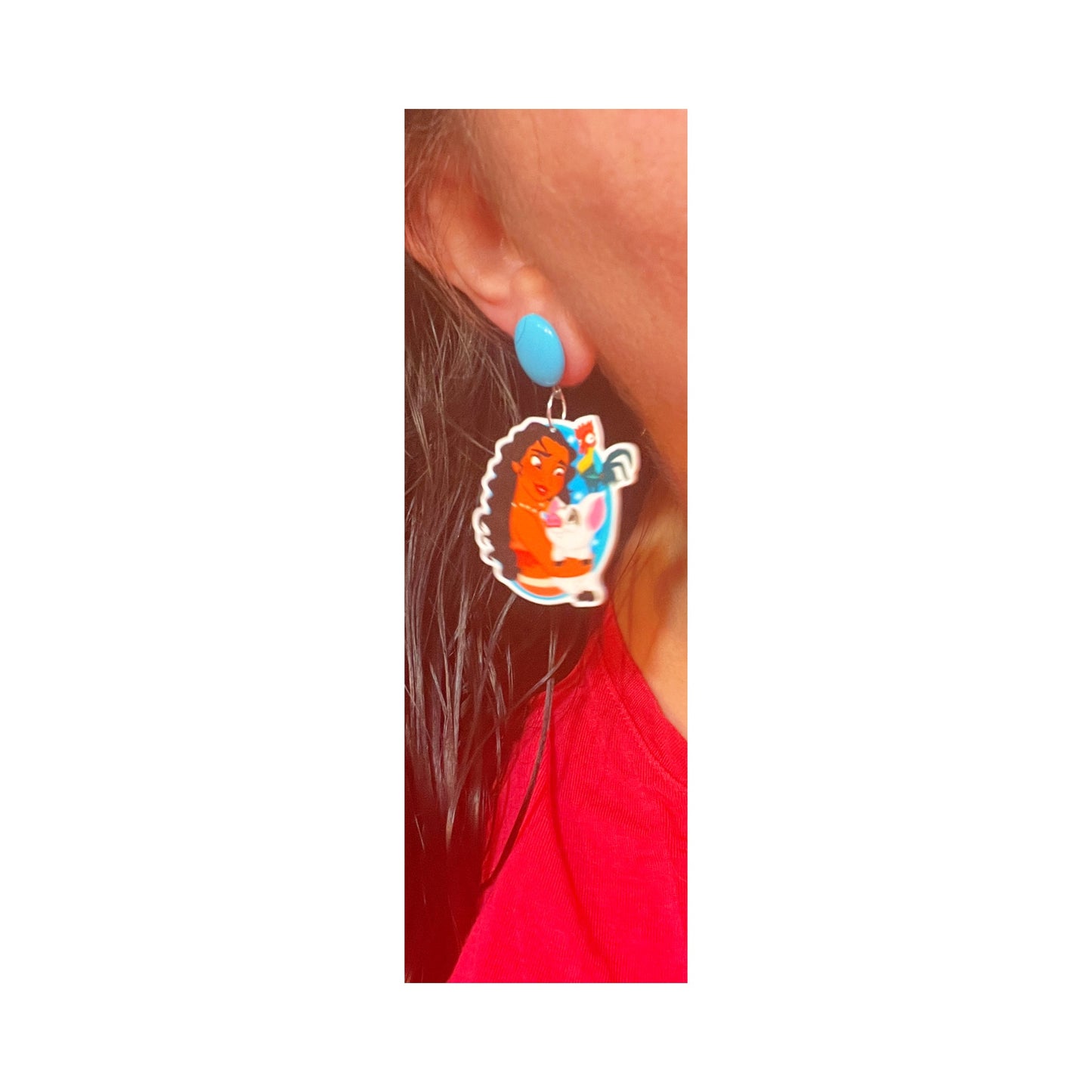 Moana & Friends Acrylic Drop Earrings