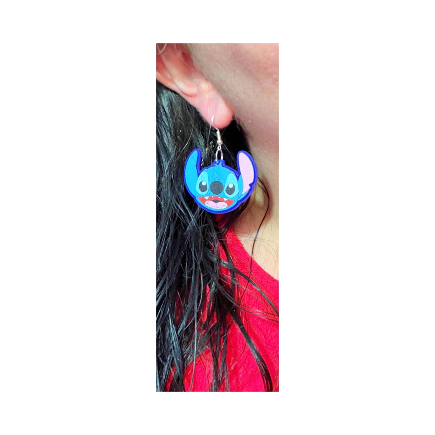 Stitch Acrylic Drop Earrings