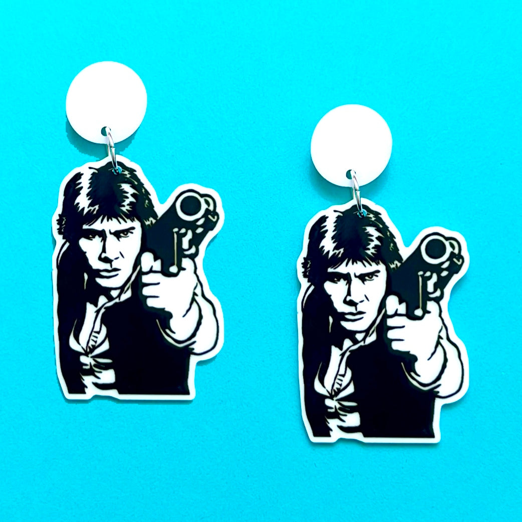 Han Solo Acrylic Drop Earrings