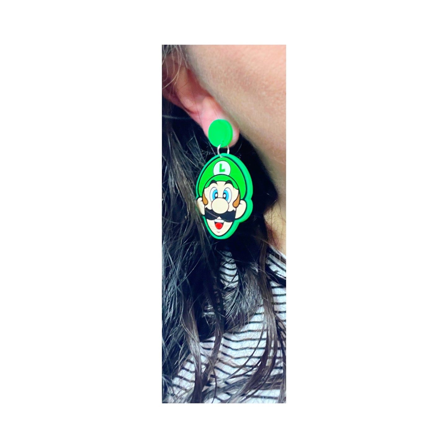 Mario & Luigi Acrylic Drop Earrings