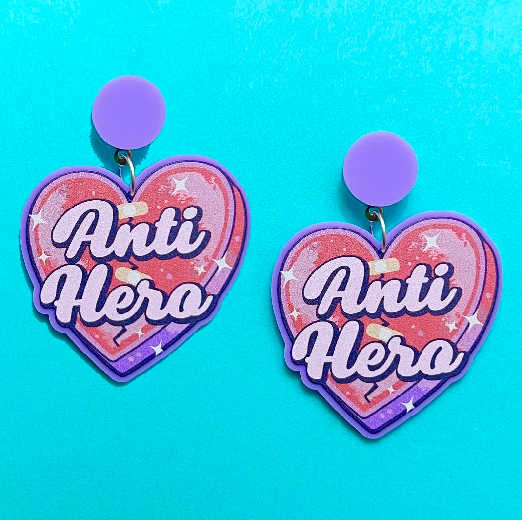 Anti Hero Acrylic Drop Earrings