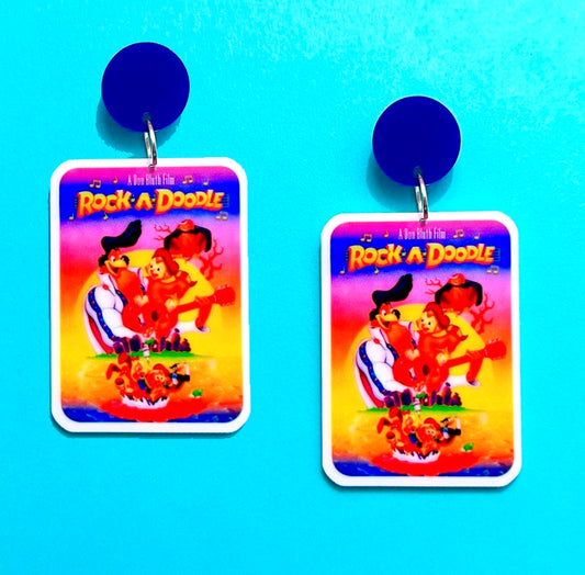 Rock-A-Doodle Acrylic Drop Earrings